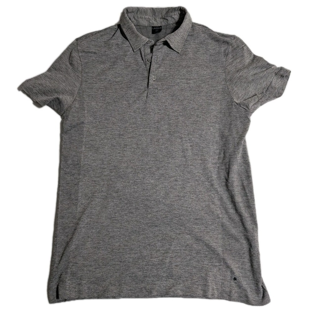 LAIRD Latigo Performance Polo‎ Shirt M Heather Gray Speed and Take Chances